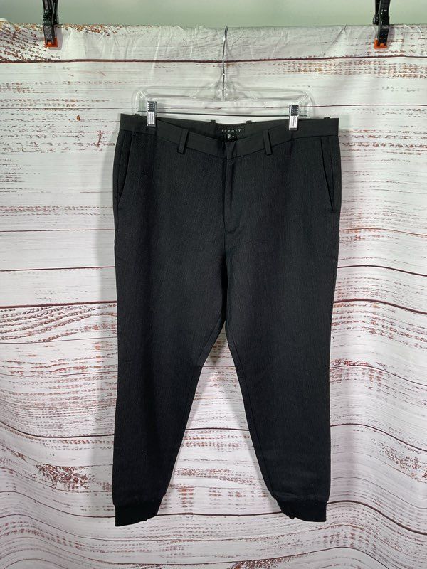 Theory Men's 100% Wool Black & Dark Grey Dress Pants Size 34