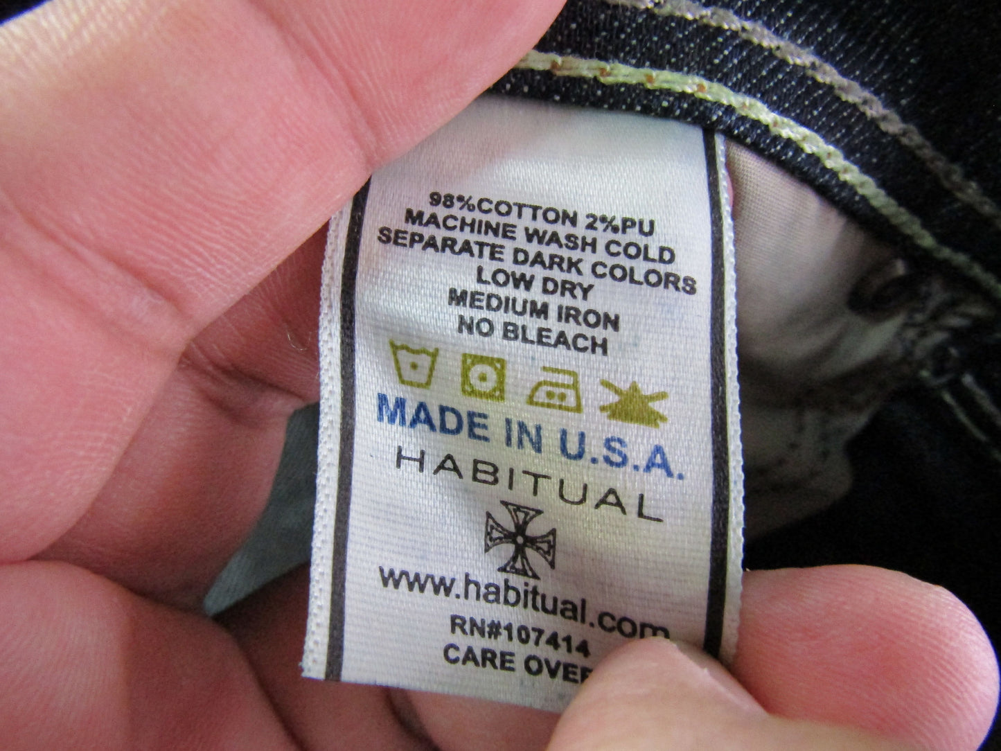 Habitual Men's Blue Denim Slim Fit Jeans Size 27