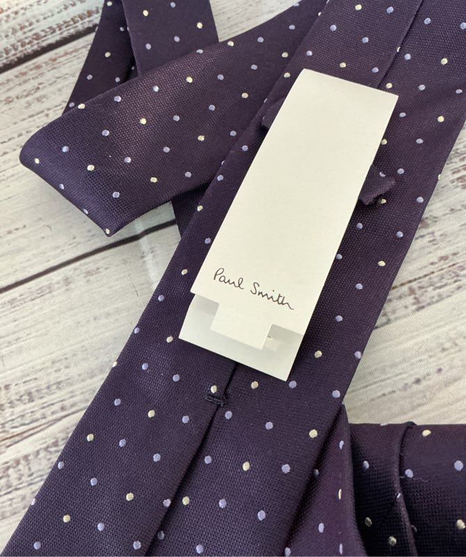 NWT Men's Paul Smith Purple Polka Dot Tie