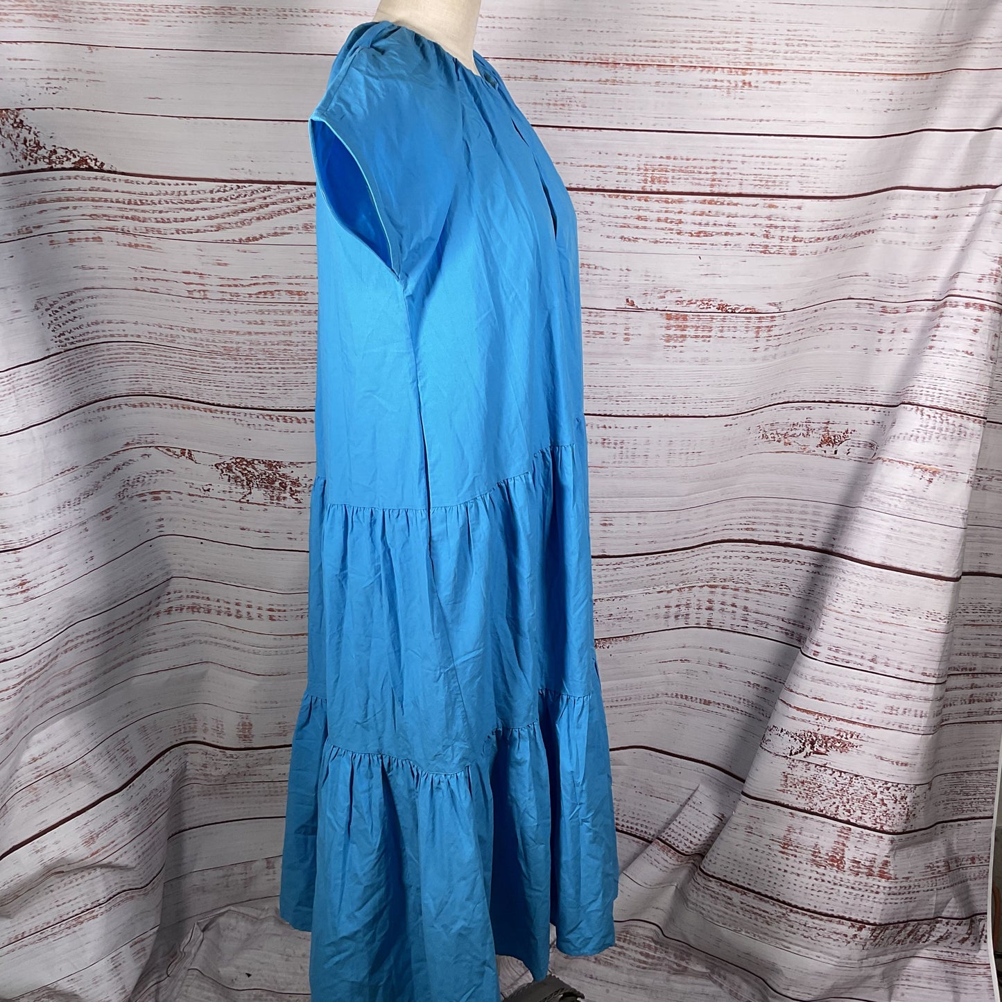 NWT COS Womens Tiered Cap Sleeve Ruffle Long Dress- SZ EUR34/ 6/8 US (OVERSIZED)