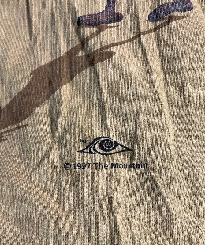 Vintage The Mountain Native American Cave Art Tie Dye Graphic T-Shirt 1997 XL