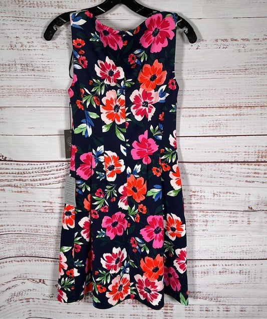 NWT Vince Camuto Navy Floral Sleeveless Dress Size 4 Retail $129