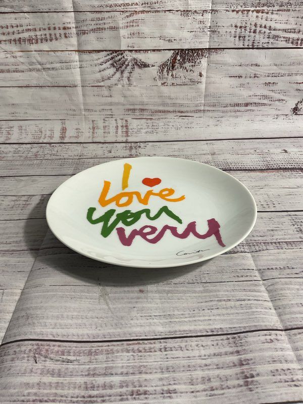 Sister Corita Kent "I Love You Very" Limited Edition Pop Art Plate #2497/30,000