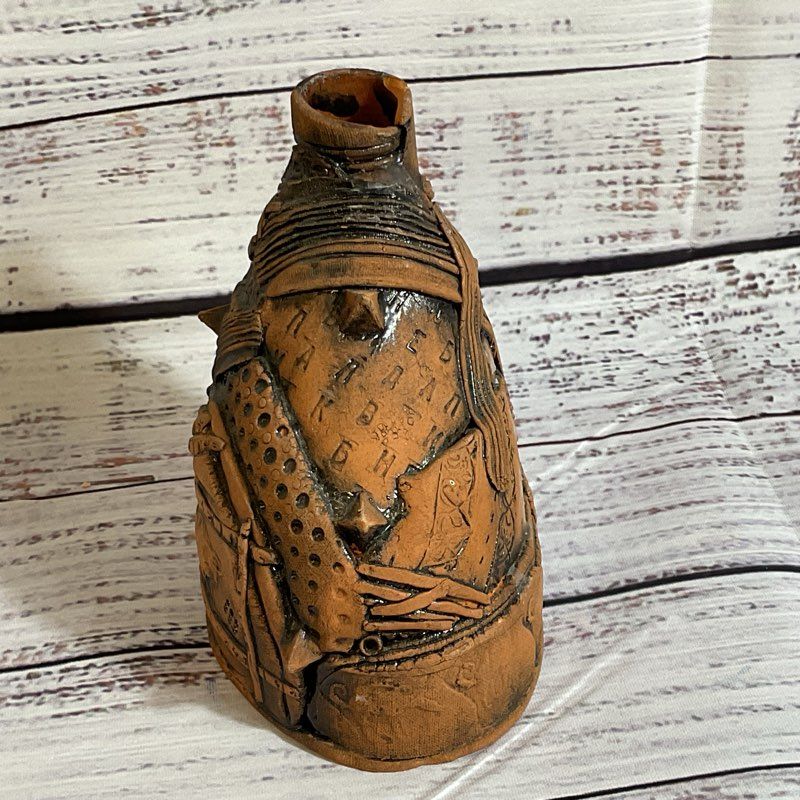 VTG. ALEXANDER LVOVICH Ceramic Pottery Candle Holder- 4"