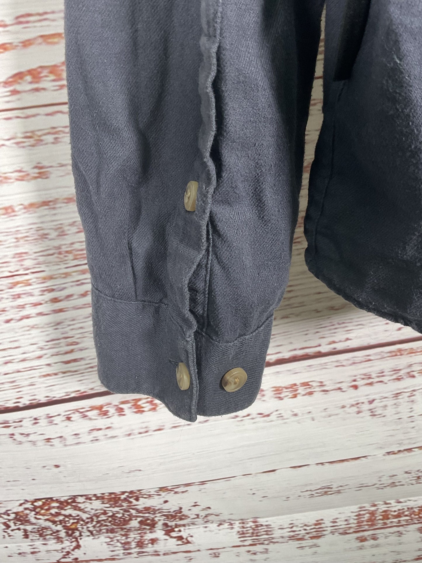 Patagonia Dark Blue Button Up Cotton Long Sleeve - Size M