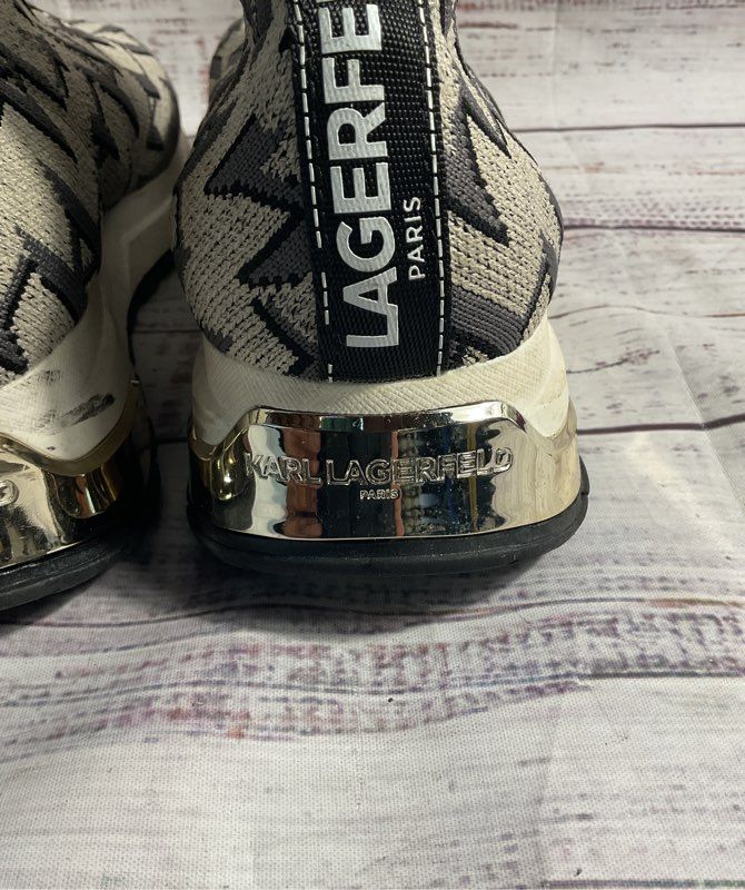 Karl Lagerfeld Sock Sneakers Women's 7.5M Mirla Logo