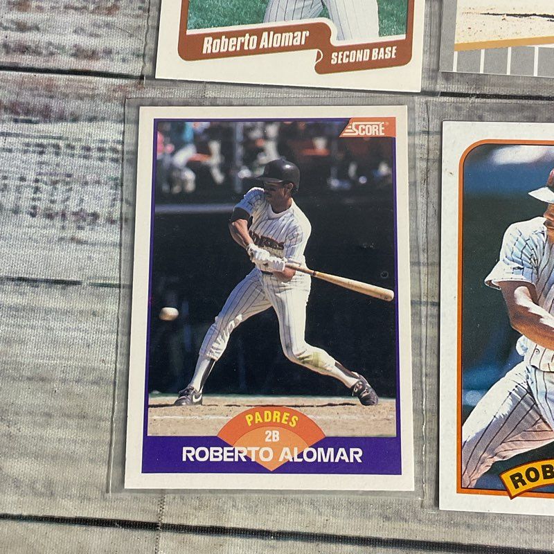 Lot Of 6 VTG. Roberto Alomar Ungraded Padres Baseball Cards Fleer Donruss Topps