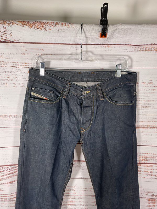 Diesel Viker Jeans Men's 31x 30 Blue Denim Heel Drag Straight Leg