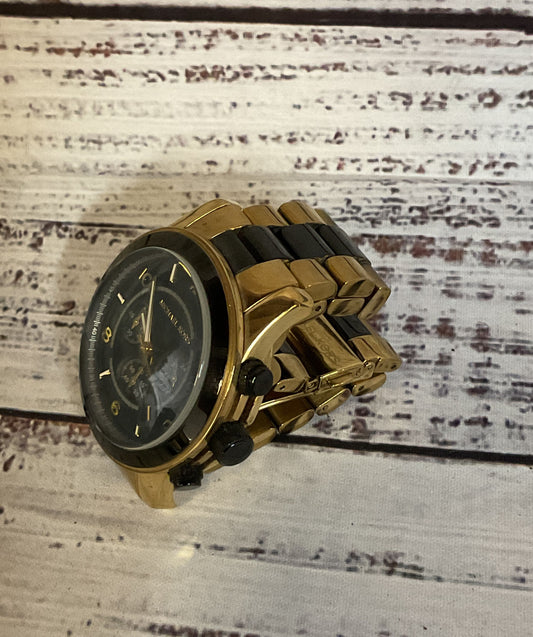 MICHAEL KORS MK 8265 Stainless Steel Gold Tone & Black Watch