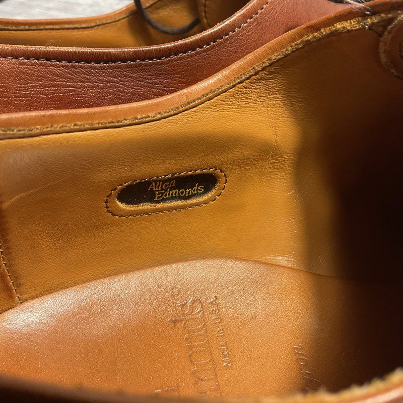 Allen Edmonds Chestnut Brown Leather Brogue Oxford Dress Shoes Men's 8.5 D