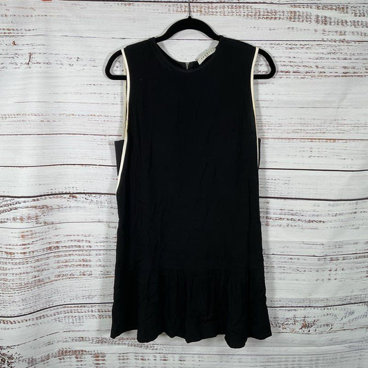 Sandro Black Sleeveless Mini Dress w/ White Detail - Size 3