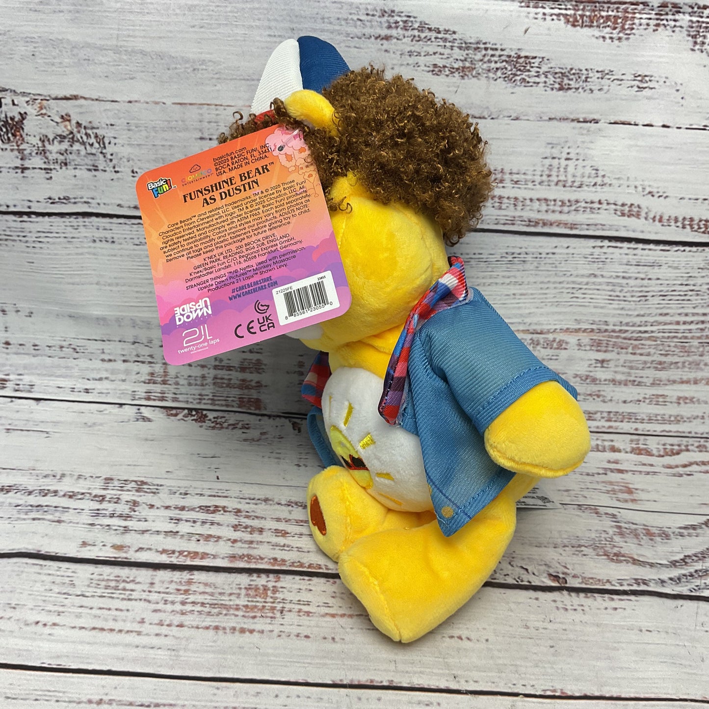 Care Bears X Stranger Things Fun Size Plush Funshine Bear As Dustin