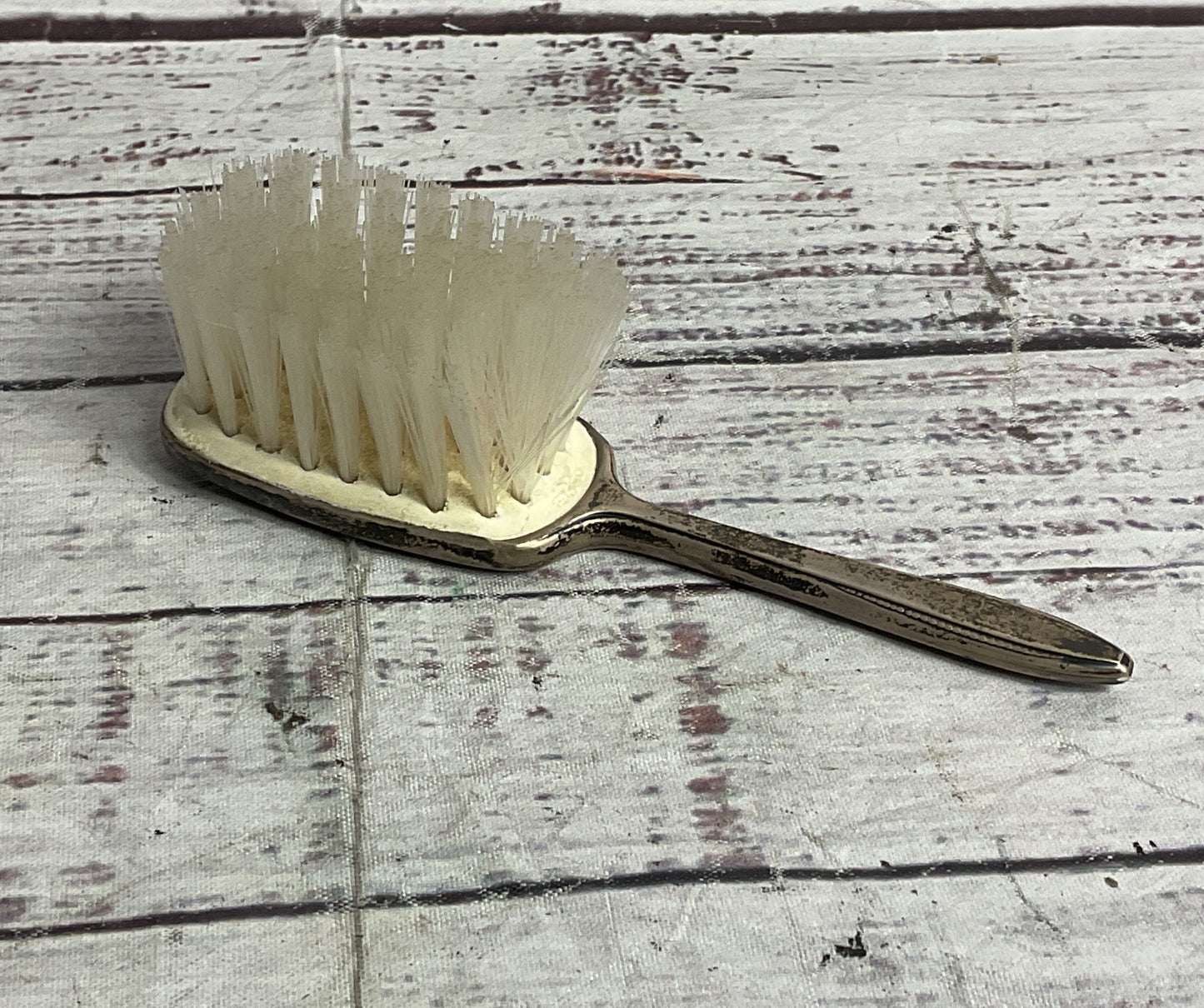Vintage 5" Hand Held Bristle Hairbrush Sterling Silver