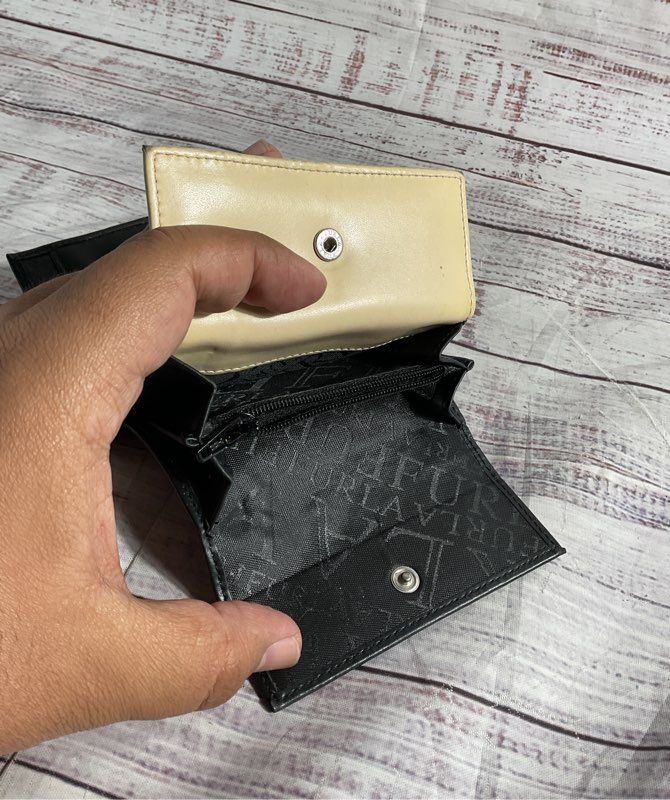 Furla Leather Double Snap Two Tone Wallet