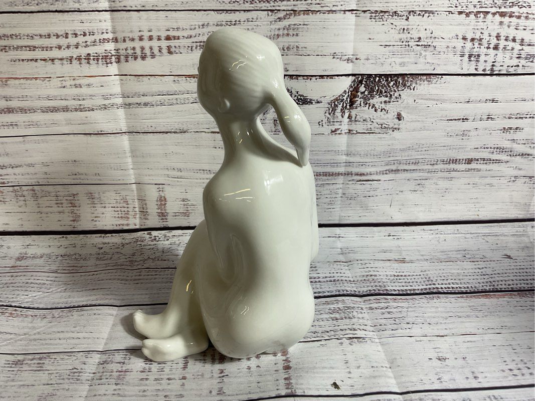 ANTIQUE ROYAL DUX Duchcov Pink Triangle Bohemia Nude Girl Porcelain Figurine 9"