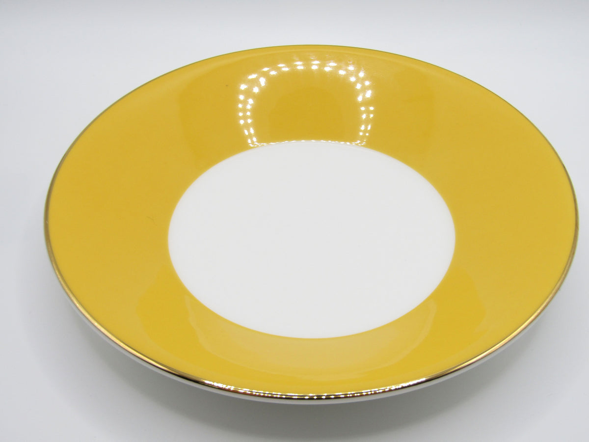 Wedgwood Wonderlust Yellow Tonquin Bone China Flat Cup & Saucer Set