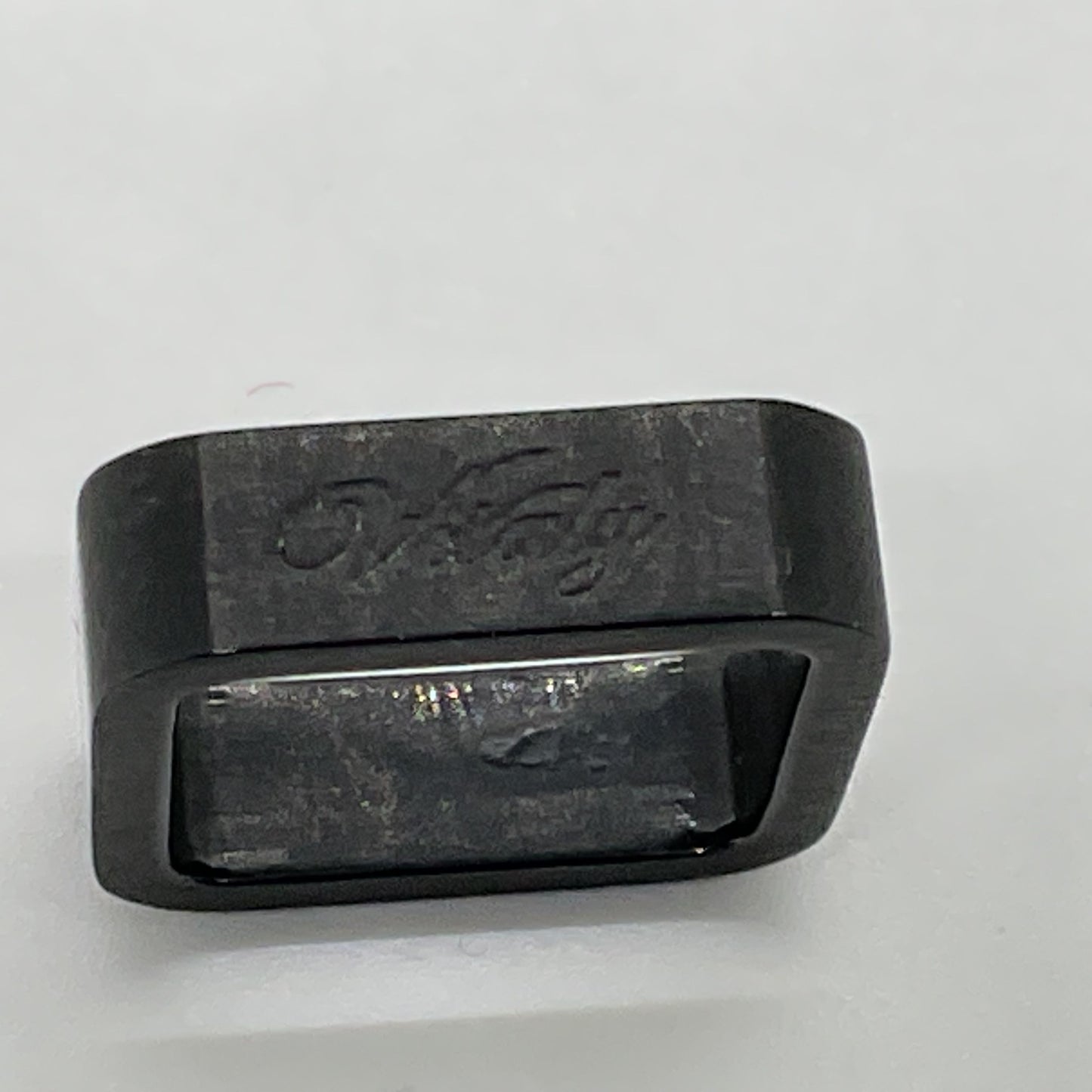 VITALY Designs Black Matt Square Shape Ring- SZ 4