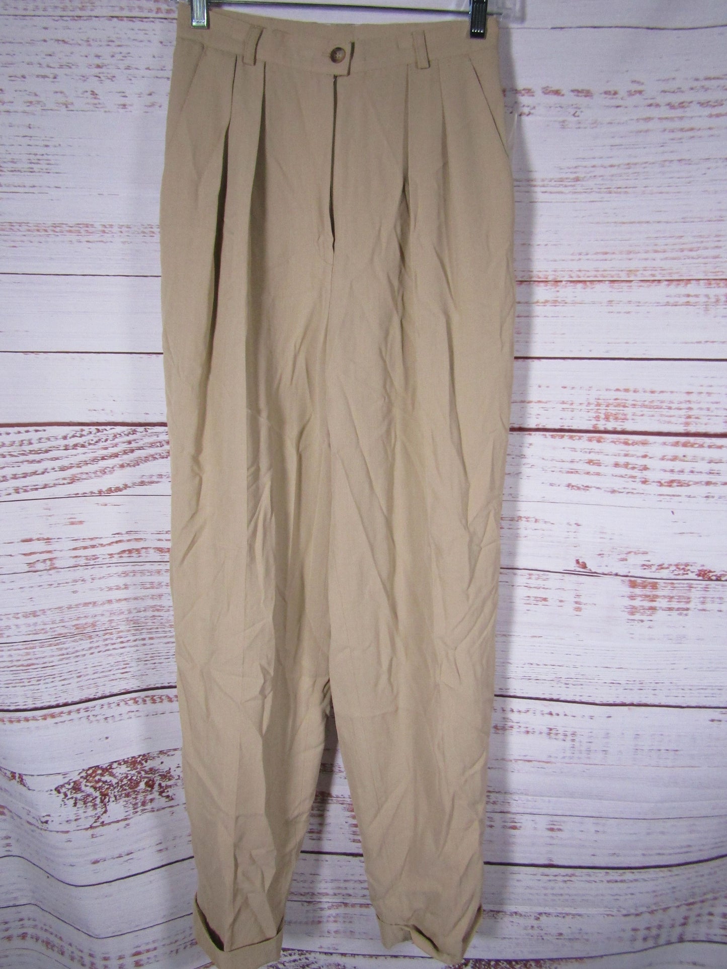 Jones New York Country Women's Khaki Wool Blend Trouser Pants Size 2