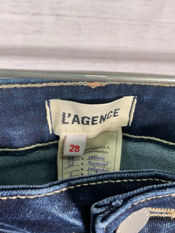 L'AGENCE Women's Selma High Rise Columbia Blue Jeans Size 28