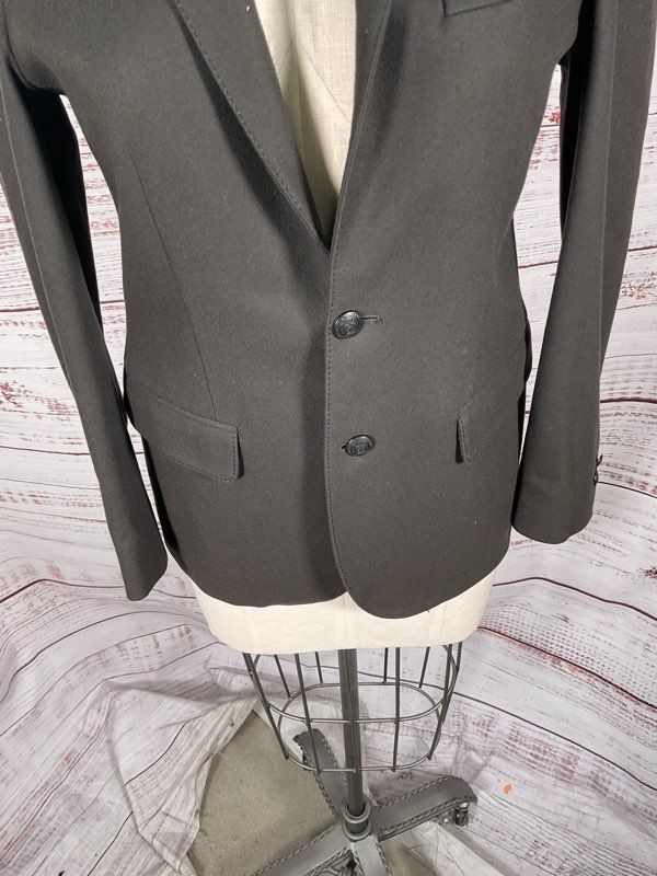 John Varvatos Women's Grey Cotton Blend Fleur-de-lis Inner Pattern Jacket 44