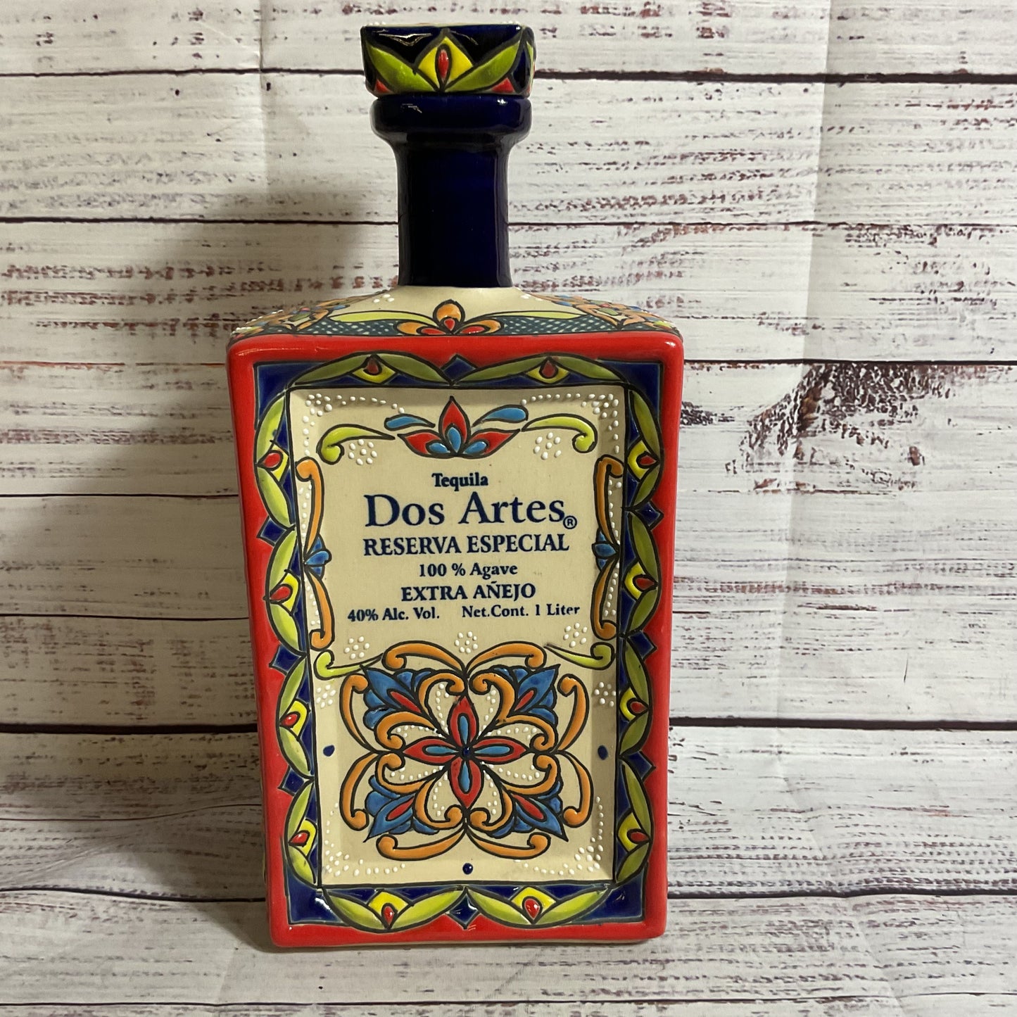 Dos Artes Reserva Especial Agave Anejo Ceramic Empty Bottle- 1 Liter