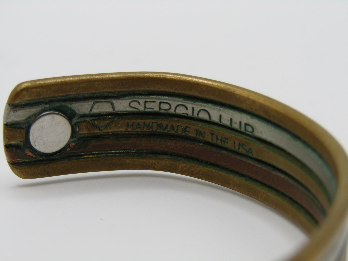 Set of 3 Sergio Lub Bronze / Copper Cuff Bracelet