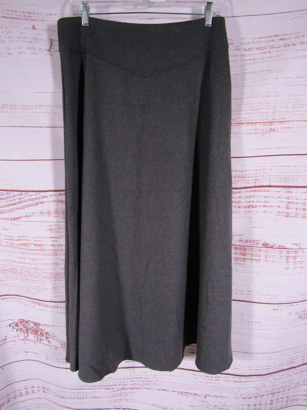 Amara Couture Women's Gray Cotton Blend A-Line Yoke Skirt Size M