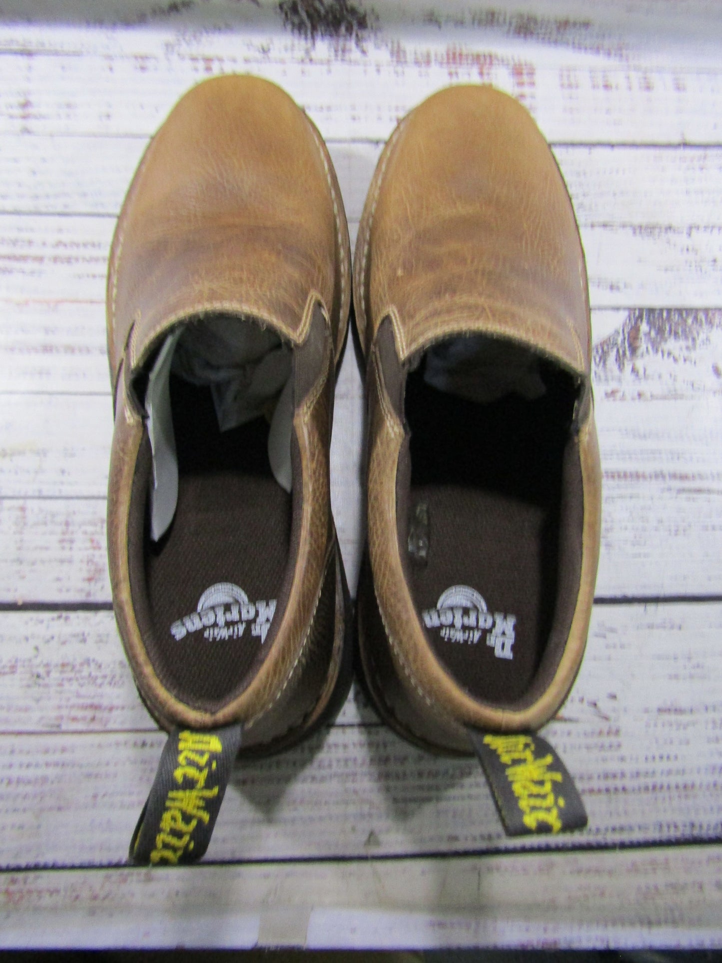 Dr. Martens Maclean Men's Tan Leather Slip-On Shoes Size 12