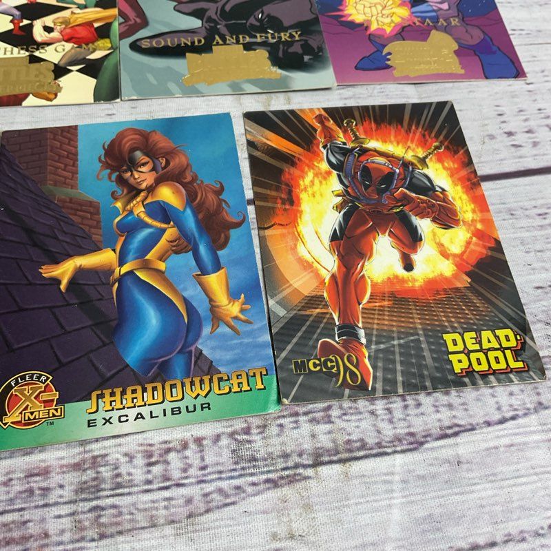 Lot Of 11 Vintage 90s Marvel Trading Cards (Masterpieces, Fleer, Mcc 98)