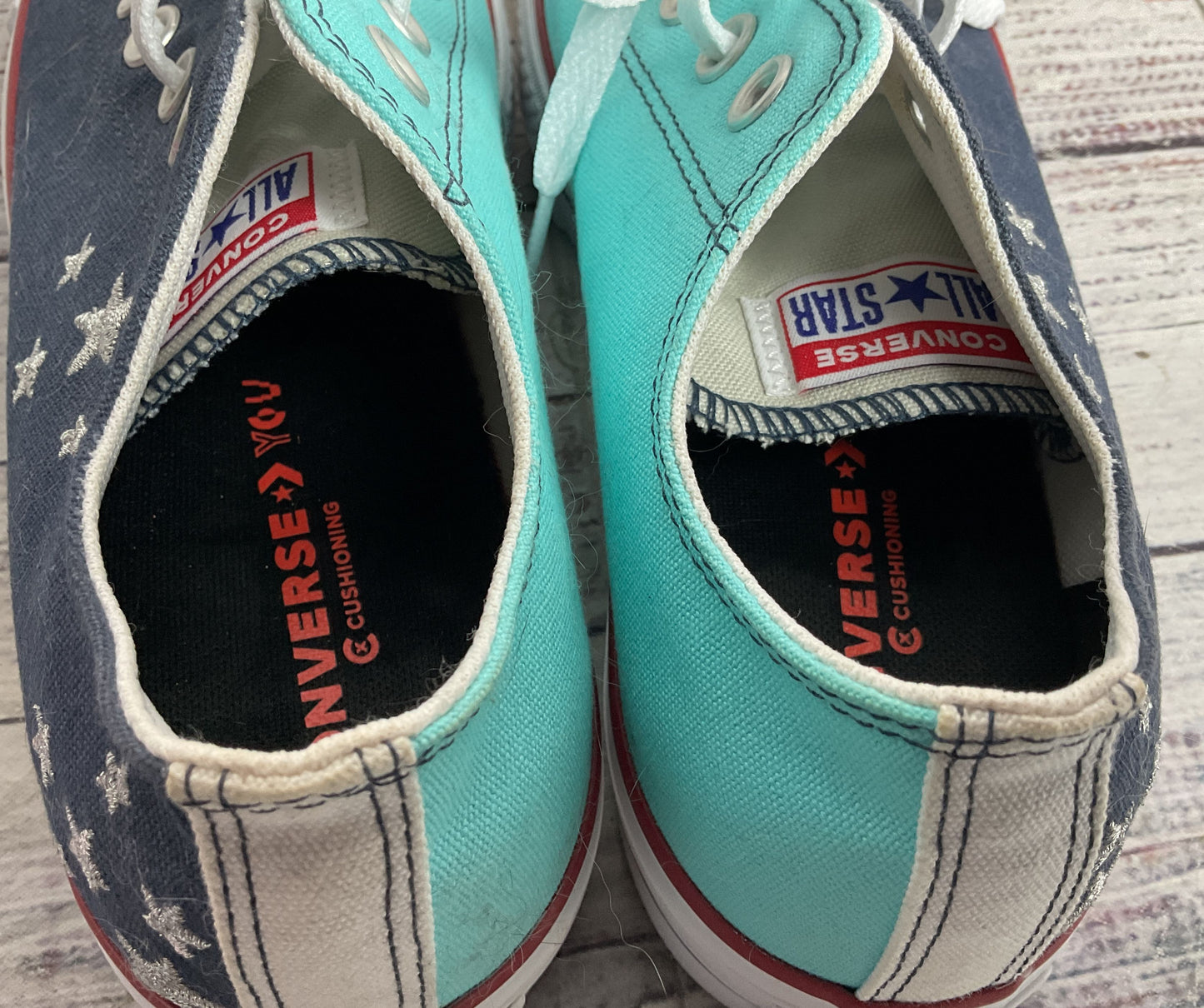 Converse By You Custom Starry Canvas Sneakers Multicolor Men's 7 Women's 9