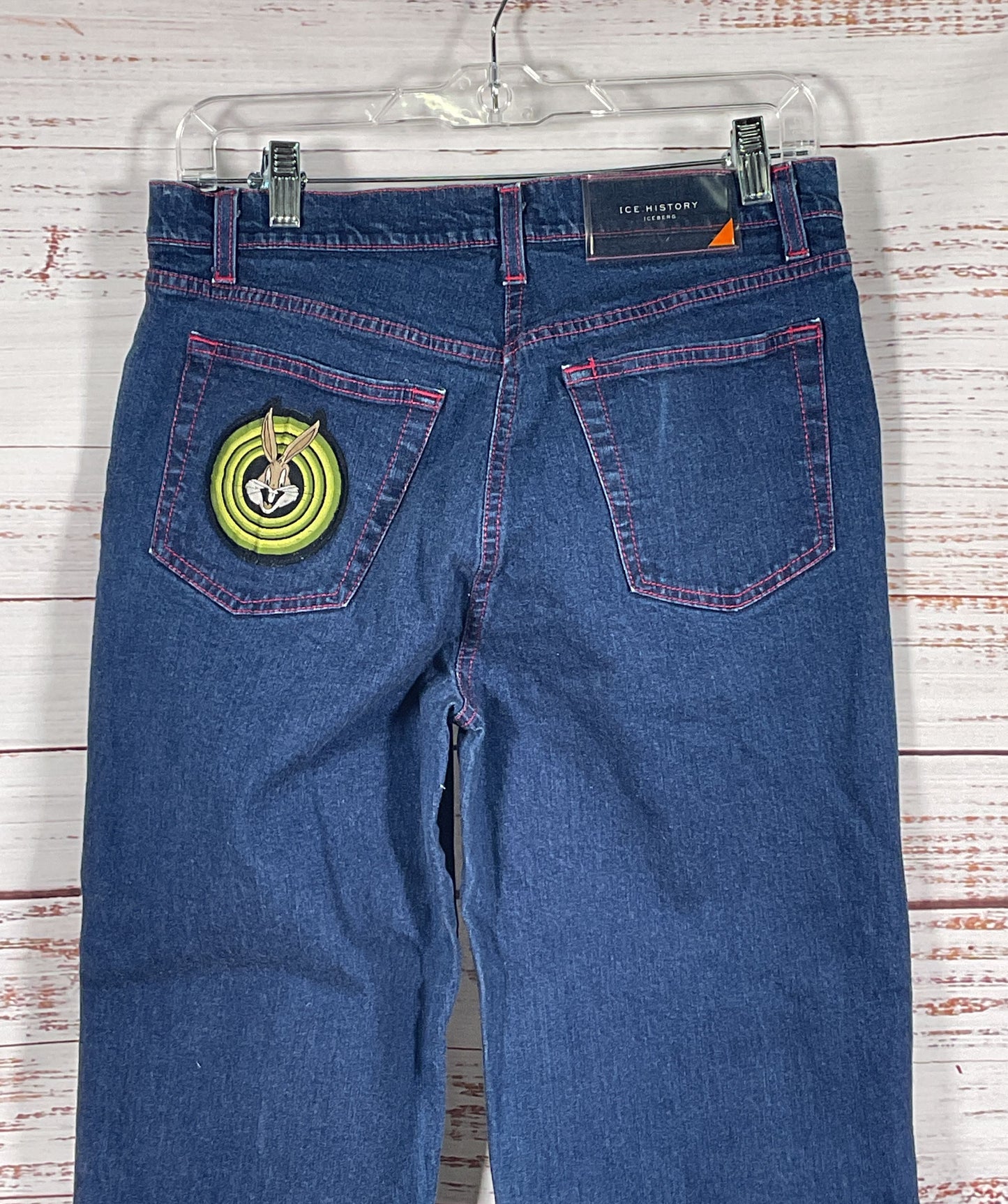 Ice History Vintage Iceberg Looney Tunes Bugs Bunny Denim Jeans Blue 33