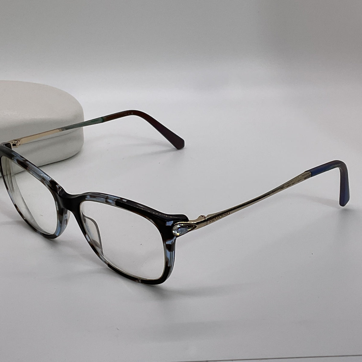 SWAROVSKI SK5350 Women's Blue Black Eyeglasses- FRAMES ONLY
