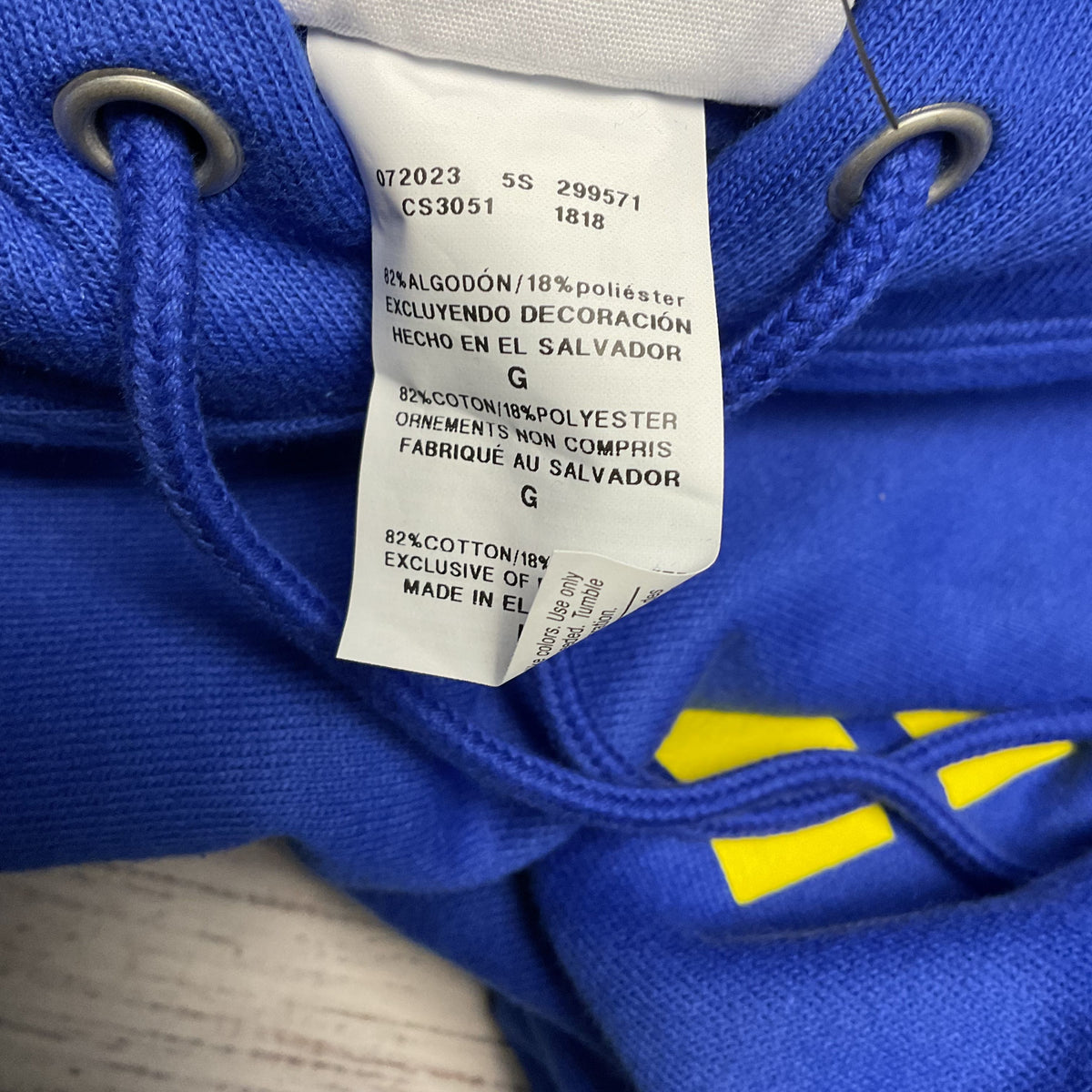 Champion MoMA Ed Ruscha OOF Blue Reverse Weave Hoodie Mens Jacket - Size L New