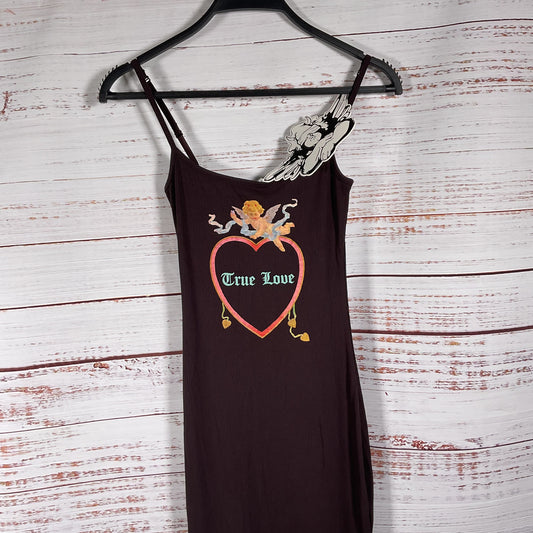 Boy's Lie Head Over Heals Ribbed Maxi True Love Cherub Dress - Size S New