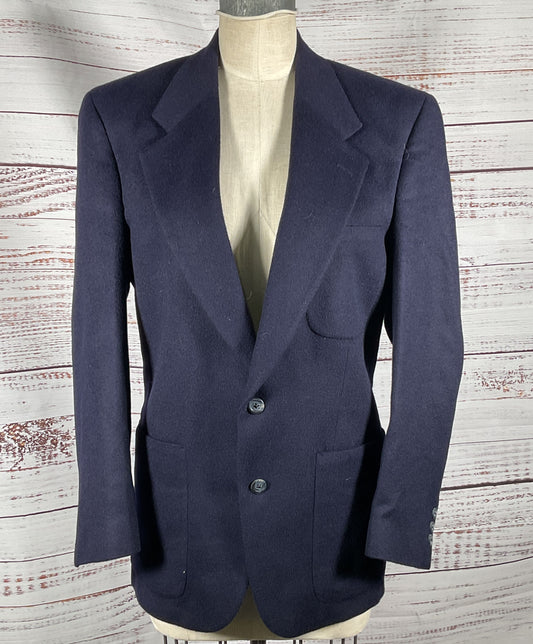 Burberrys Vintage Wool Blazer Navy