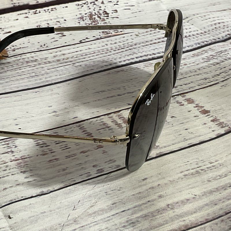RAY-BAN RB3449 Men's Silver Tone Gray Gradient Lens Sunglasses w/ Case- 59[ ]14