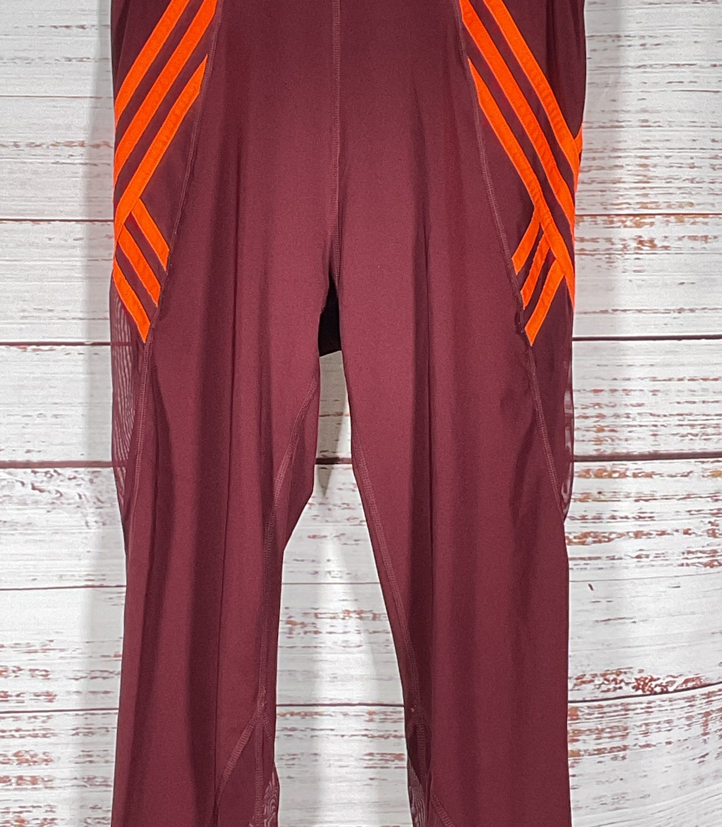 Adidas Ivy Park 7/8 Leggings Maroon Solar Orange M