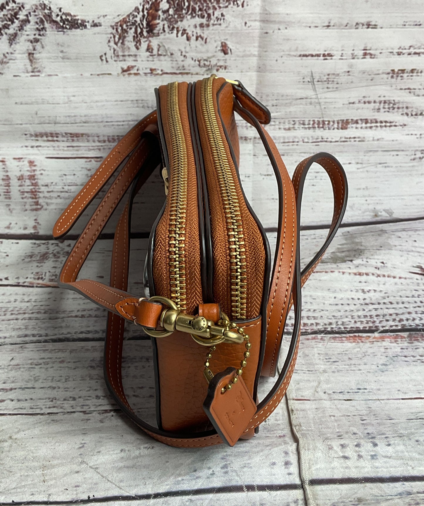 Disney X Coach Regenerative Leather Kira Crossbody Bag Caramel