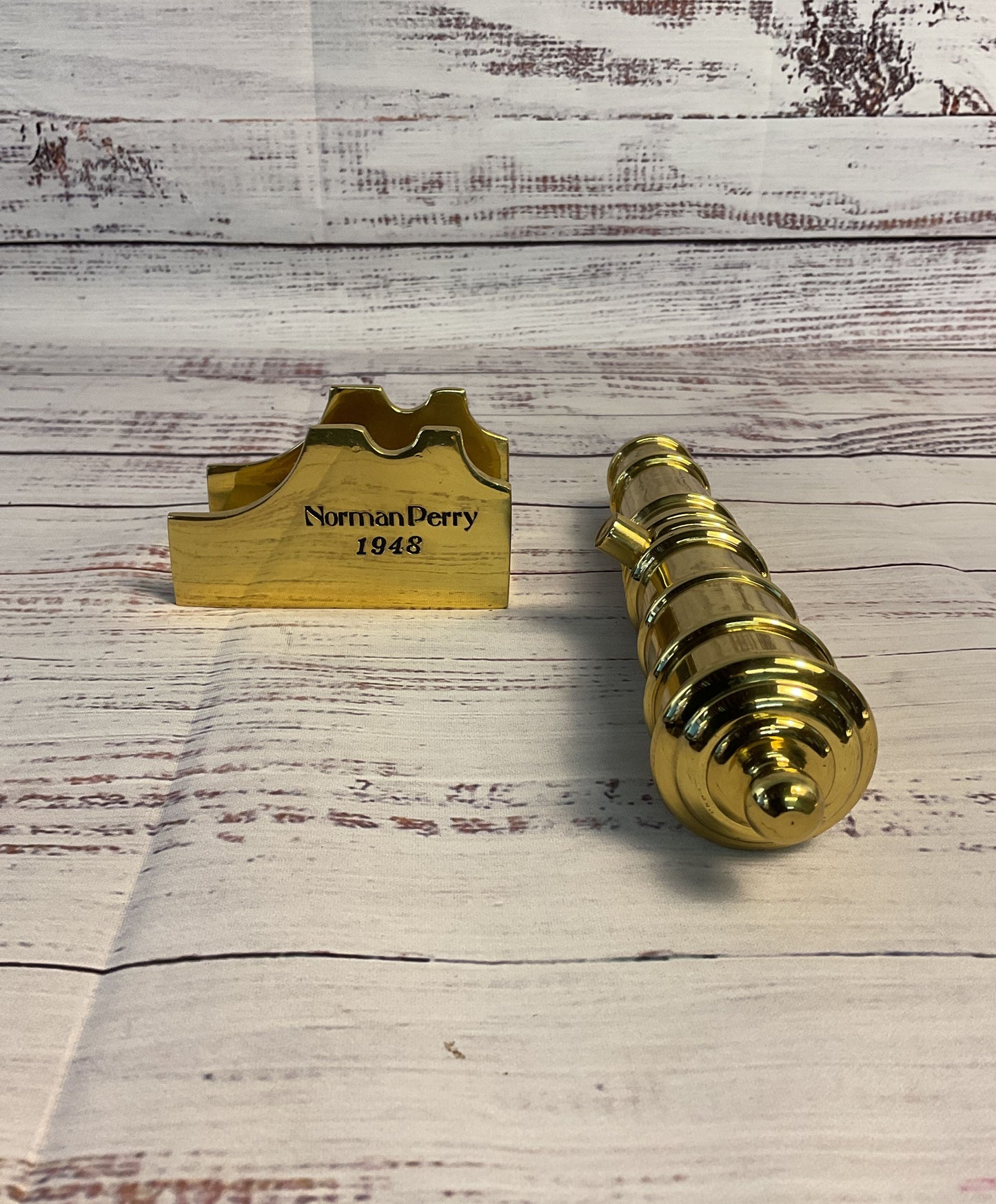 Norman Perry 1948 Gold Miniature Canon Statuette