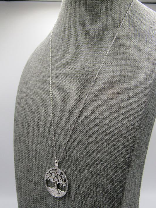 Sterling Silver Tree of Life Pendant Necklace