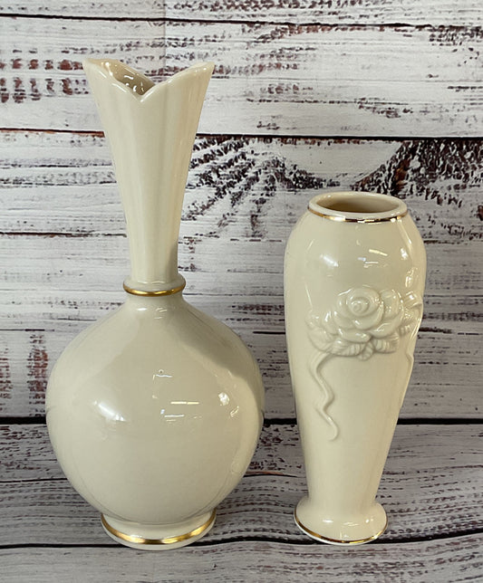Lenox Vintage Porcelain Vases Lot Of 2