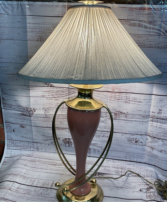 Vintage Chapman 1984 Pink Ceramic Table Lamp 30" Pick up Only