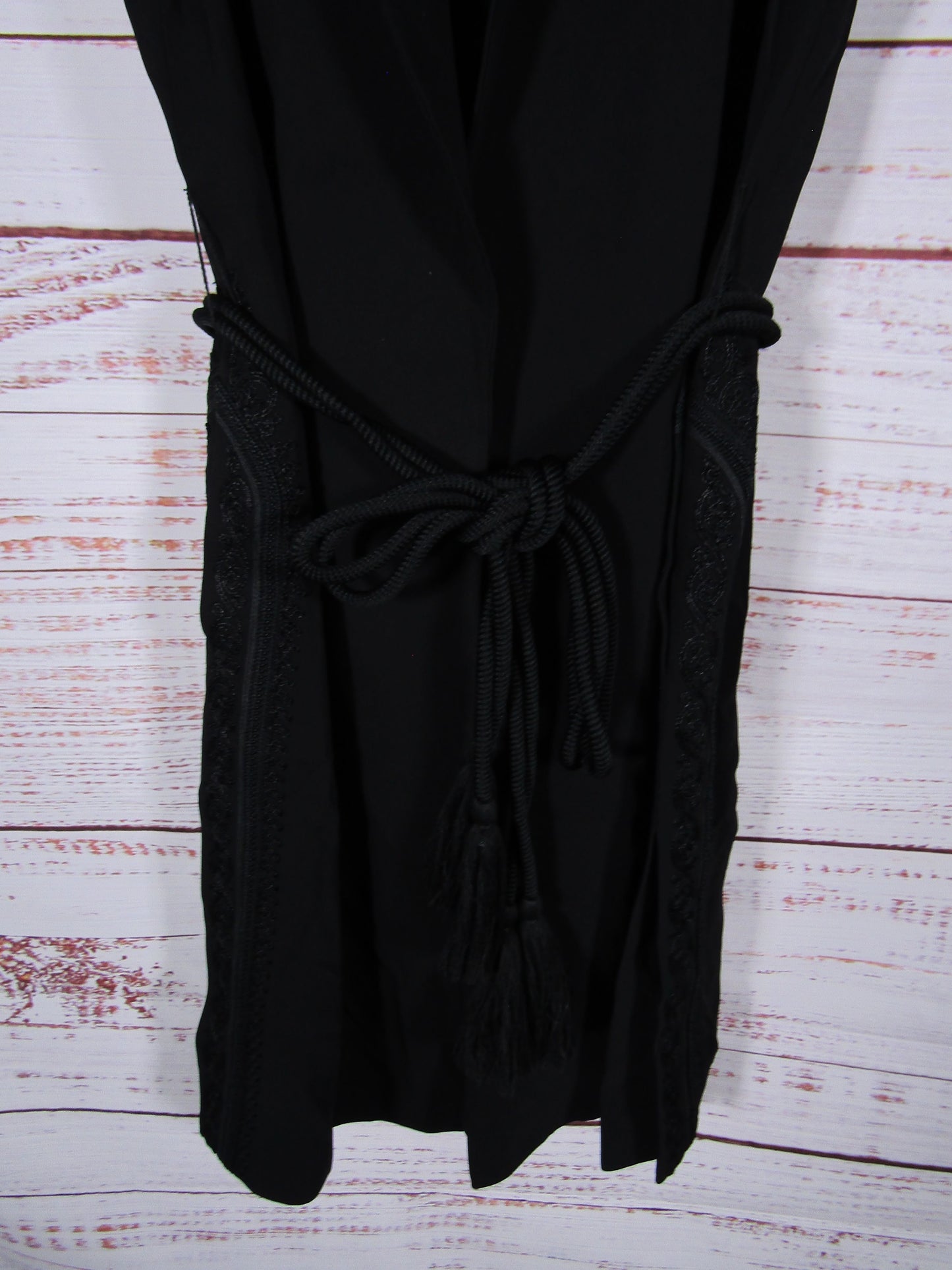 Kobi Halperin Amber Women's Black Embroidered Tied Vest Size M