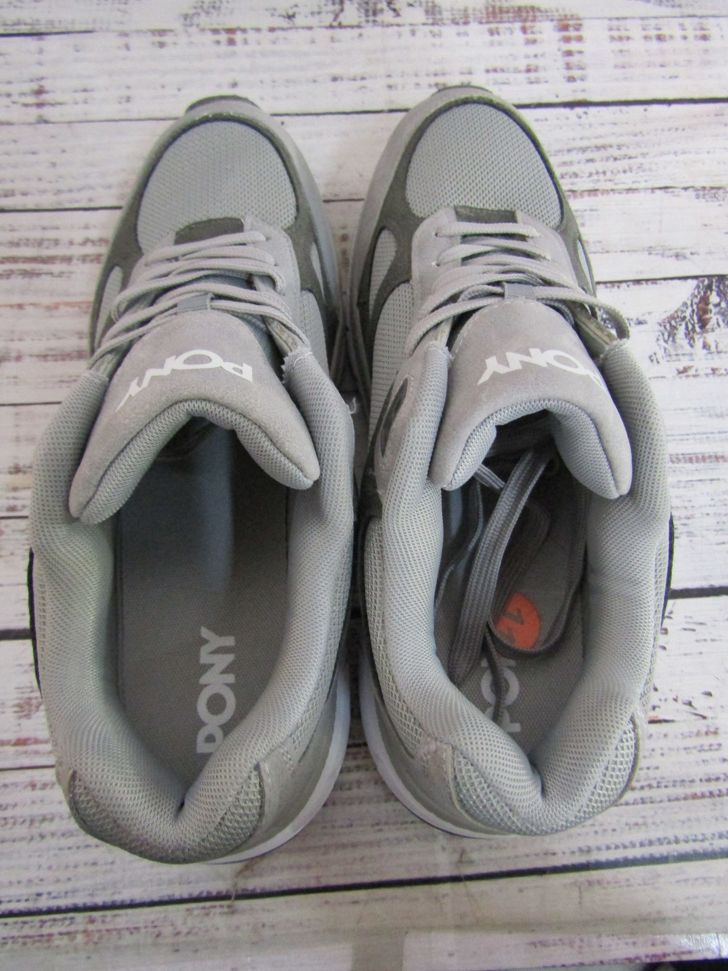 Pony Men's Gray Faux Suede Low Top Sneakers Size 11