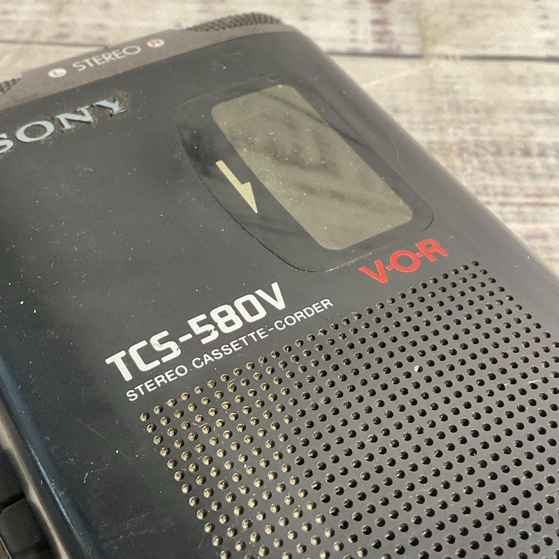 VTG. Sony TCS-580V Stereo Cassette Corder V-O-R Black *UNTESTED*