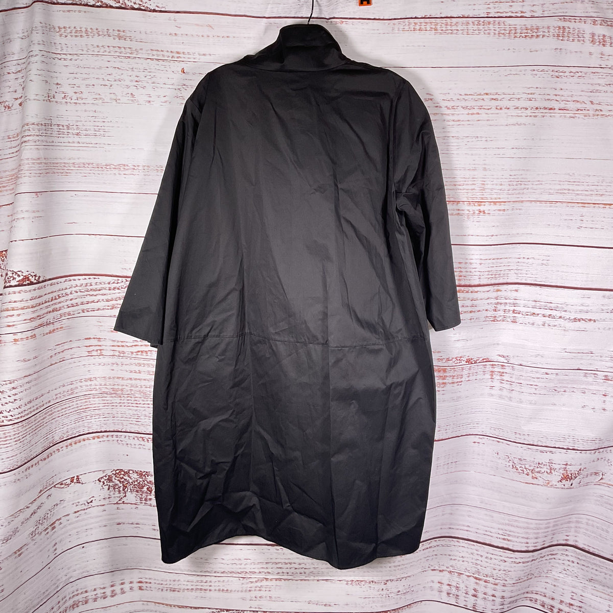 COS Voluminous Black Button Front Stand Collar Dress - Size 12