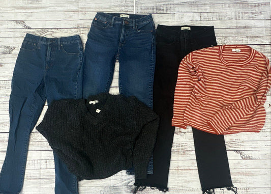 Madewell Style Bundle - 5 pieces Jeans Size 26 Sweaters XS, XXS