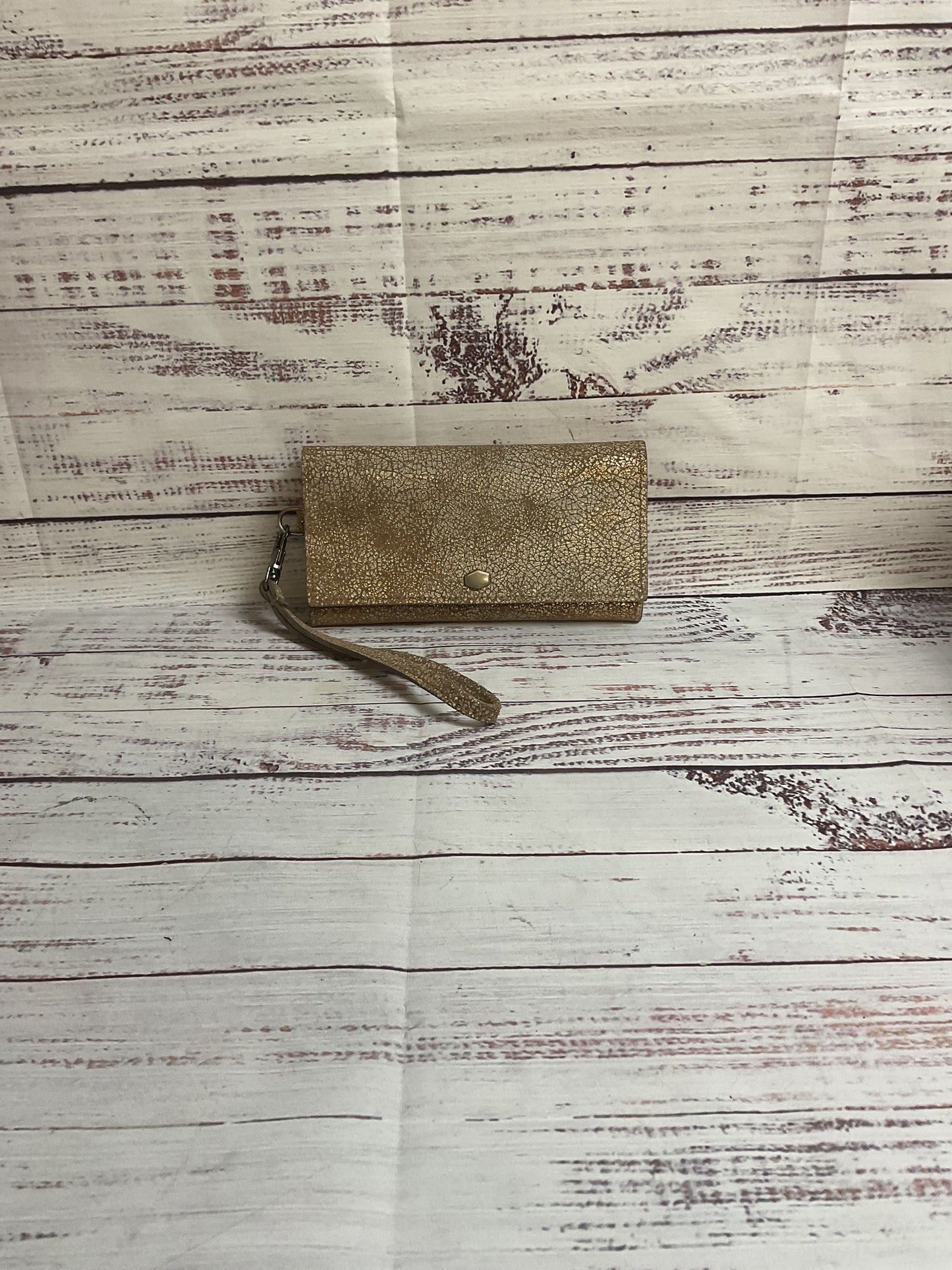Kim White Gold Glitter Clutch Purse Clutch