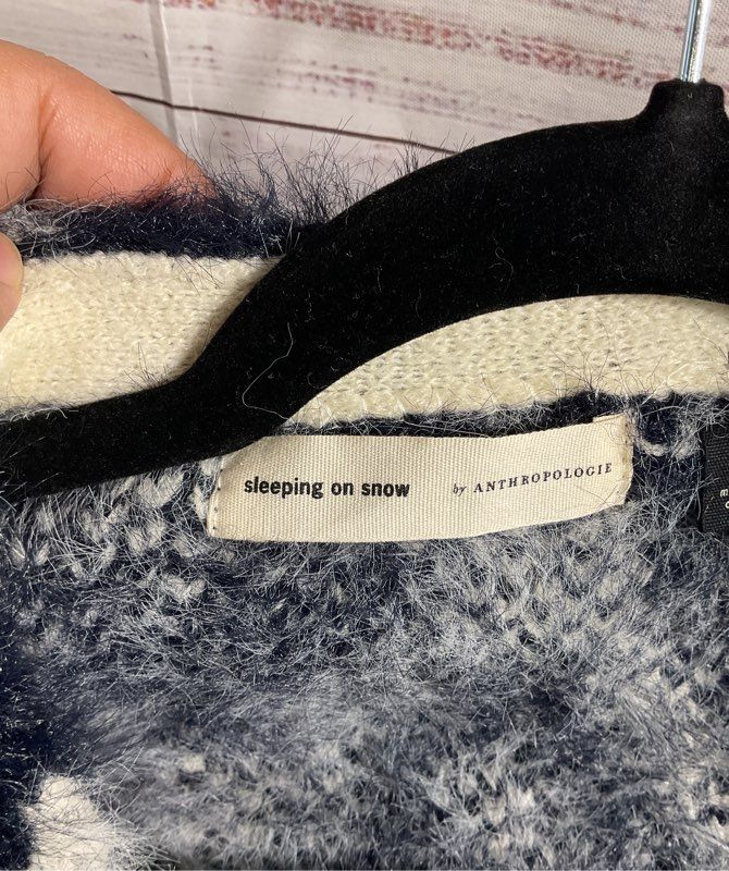 Sleeping on Snow by Anthropologie Diamond Eyelash Open Cardigan Size XS Women's