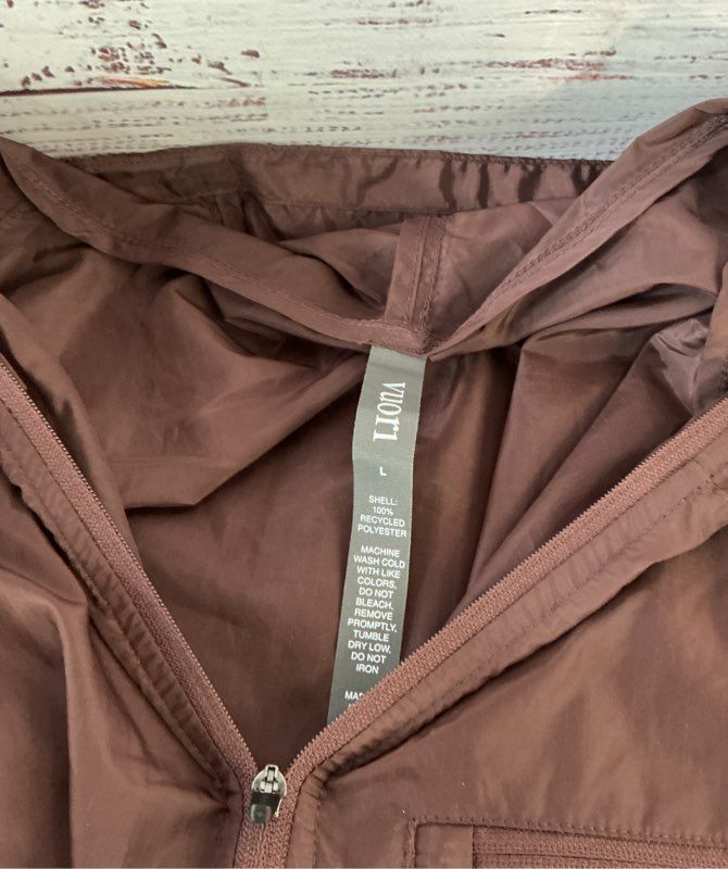 Men's Vuori Brown Daybreak Windbreaker Jacket Size L